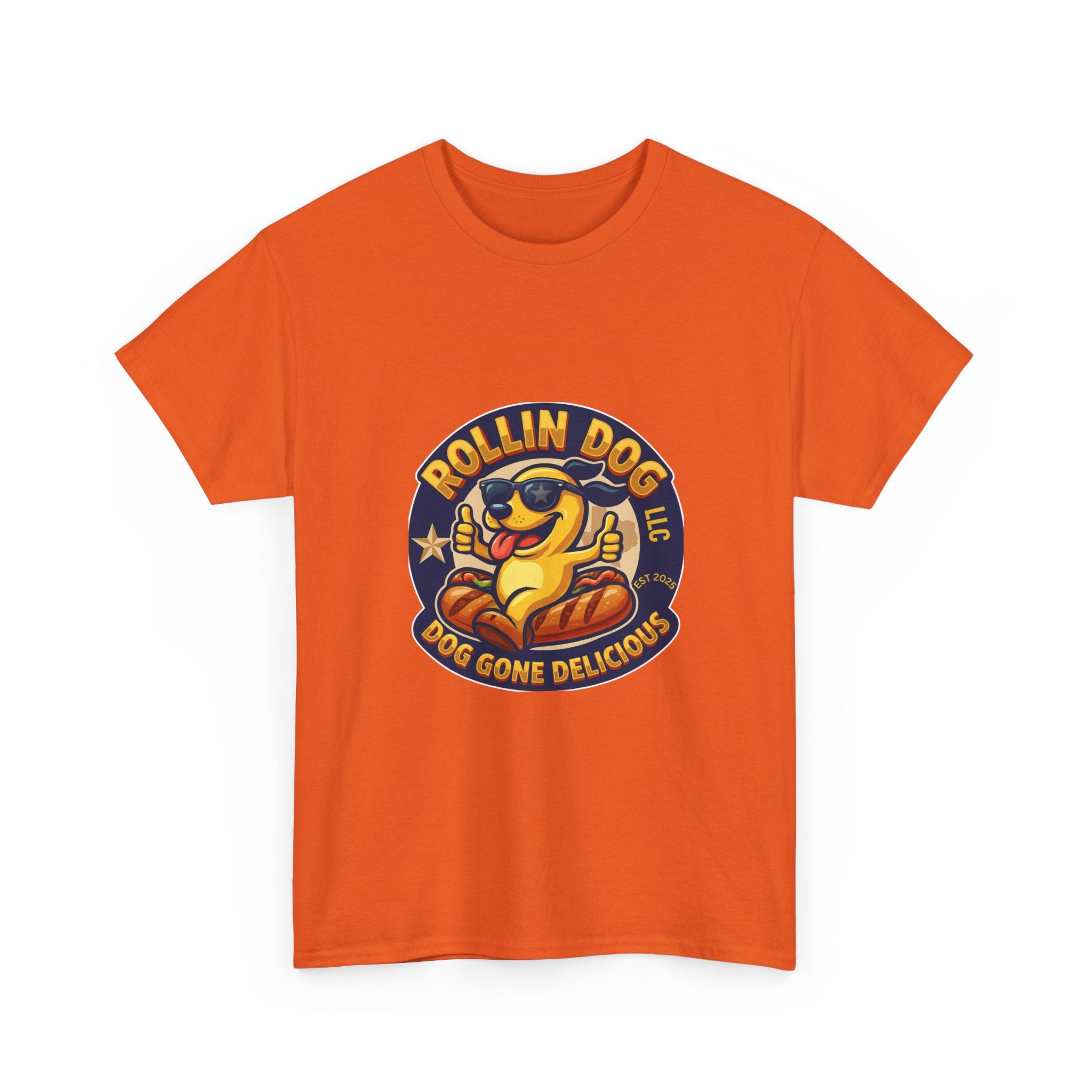 T-Shirt — "Texas Rollin Dog" Retro Hot Dog Mascot Tee