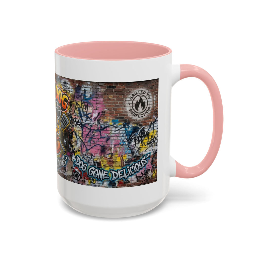 Rollin' Dog Graffiti Coffee Mug – "Dog Gone Delicious" Accent Mug