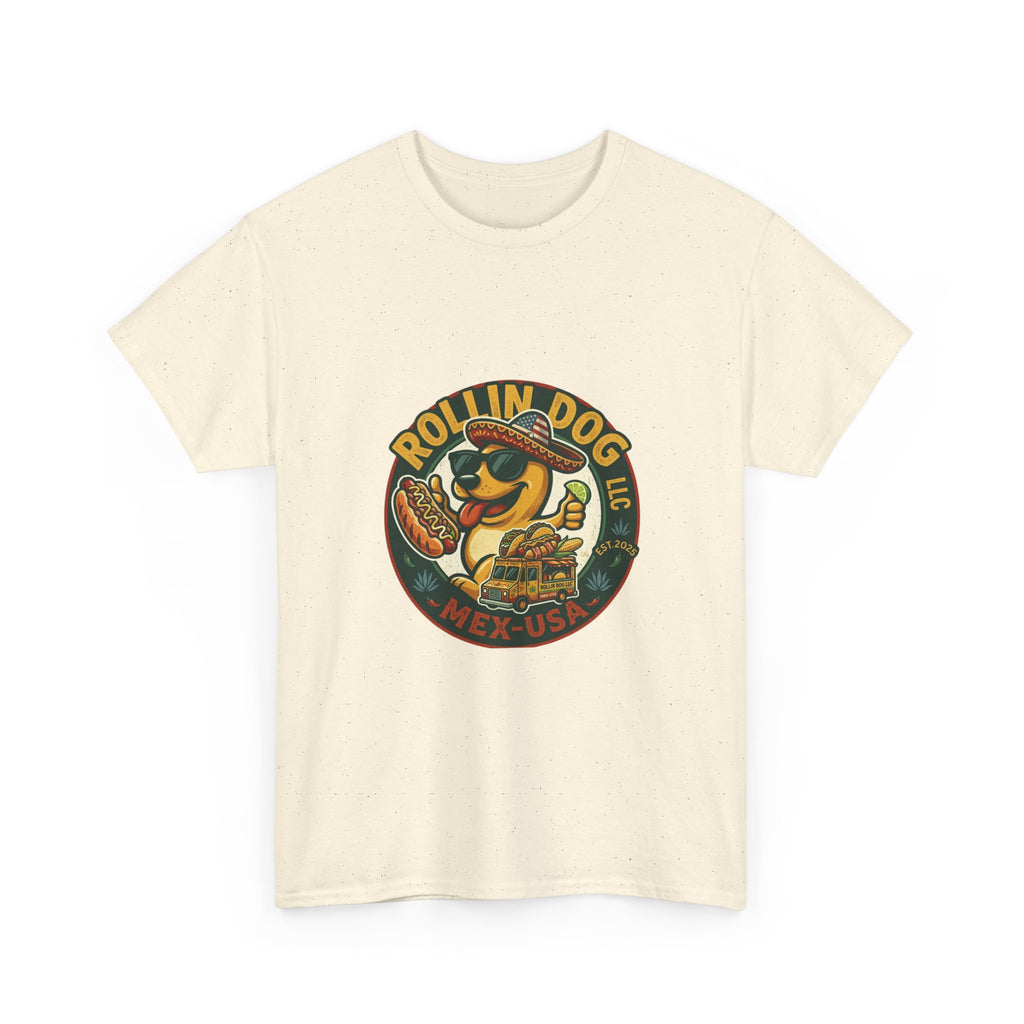 Rollin' Dog Hot Dog T-Shirt – Retro Mexican Street Food Graphic Tee