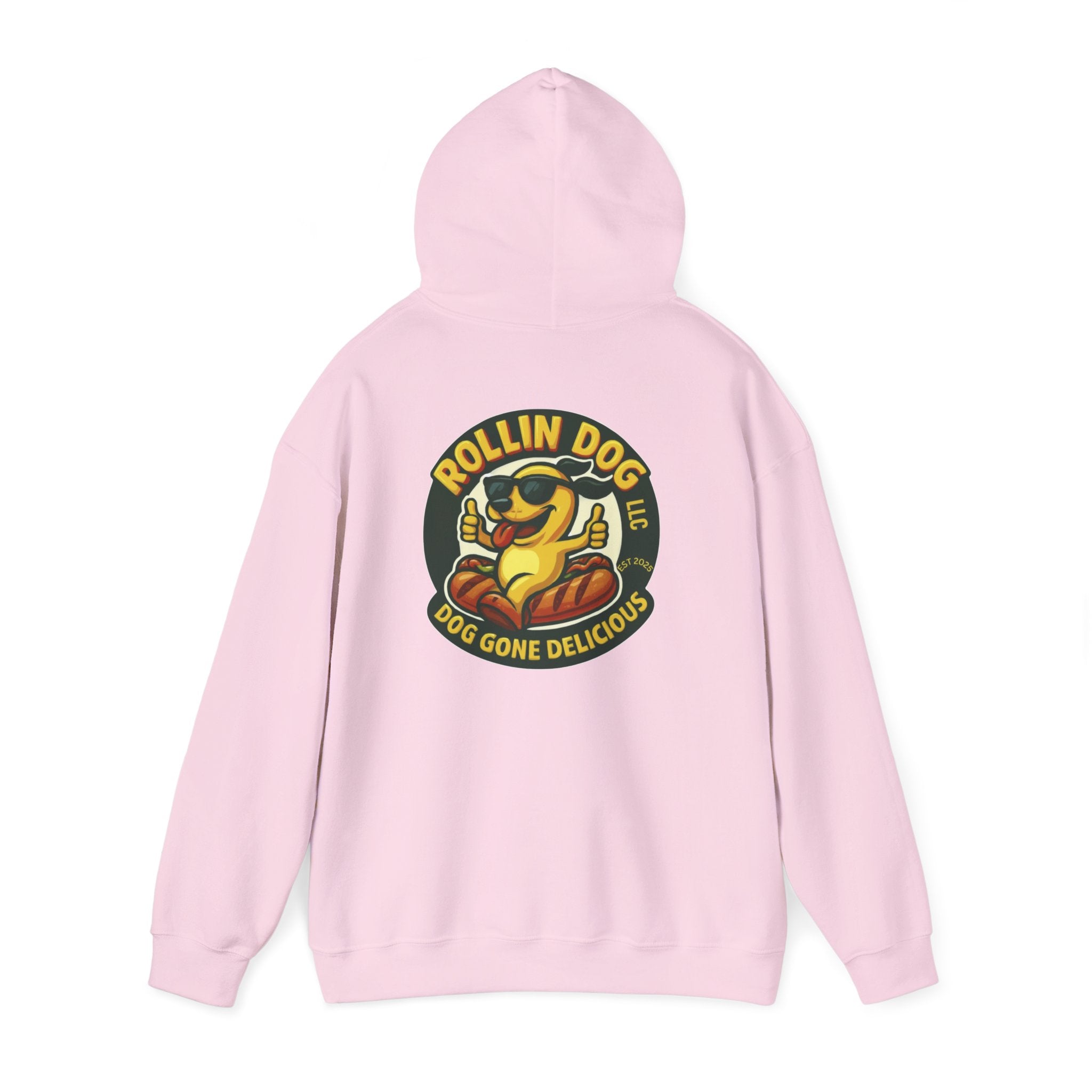 Original Dog Logo Hoodie — 'Rollin Dog LLC: Dog Gone Delicious' Graphic Pullover
