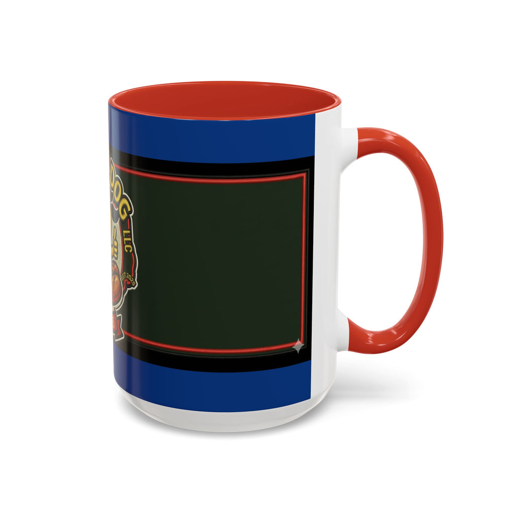 Texas Rollin Dog 'Dog Gone Delicious' Accent Coffee Mug – Fun Hot Dog Logo 11/15oz