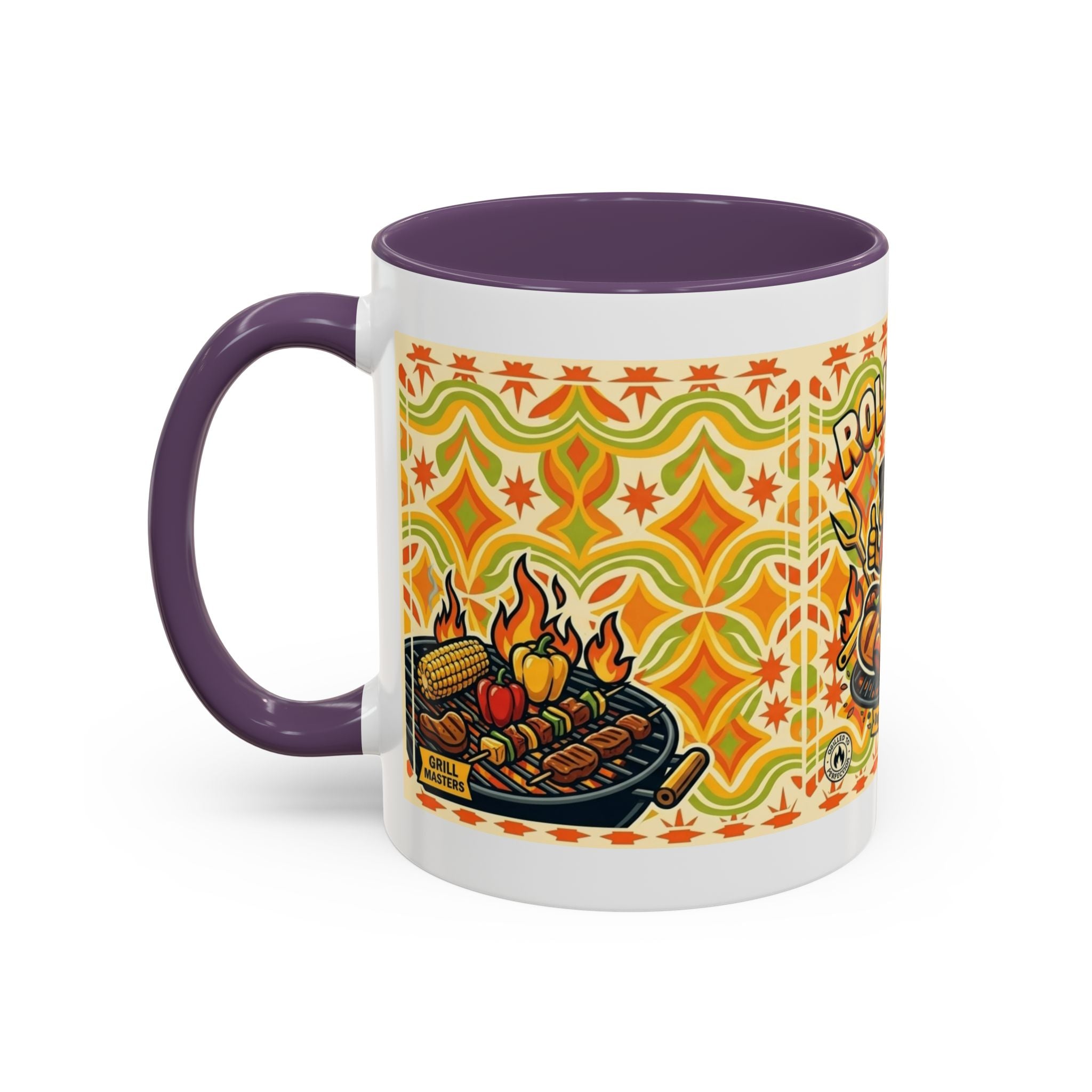 Retron Hot Dog Food Truck Accent Coffee Mug — "Rollin Dog" Retro Summer BBQ Mug (11/15oz)