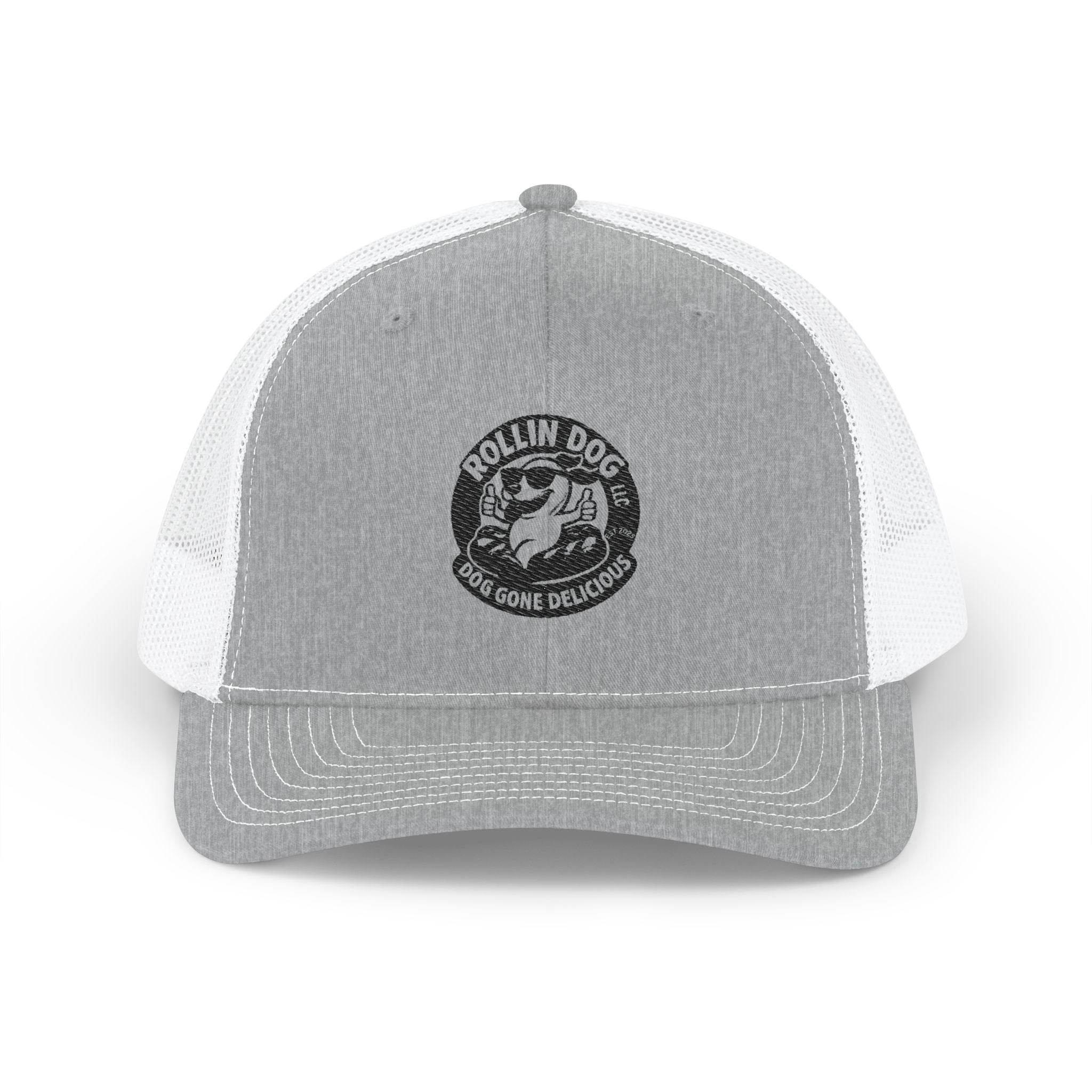 Trucker Cap — "Rollin' Dog" Embroidered Snapback