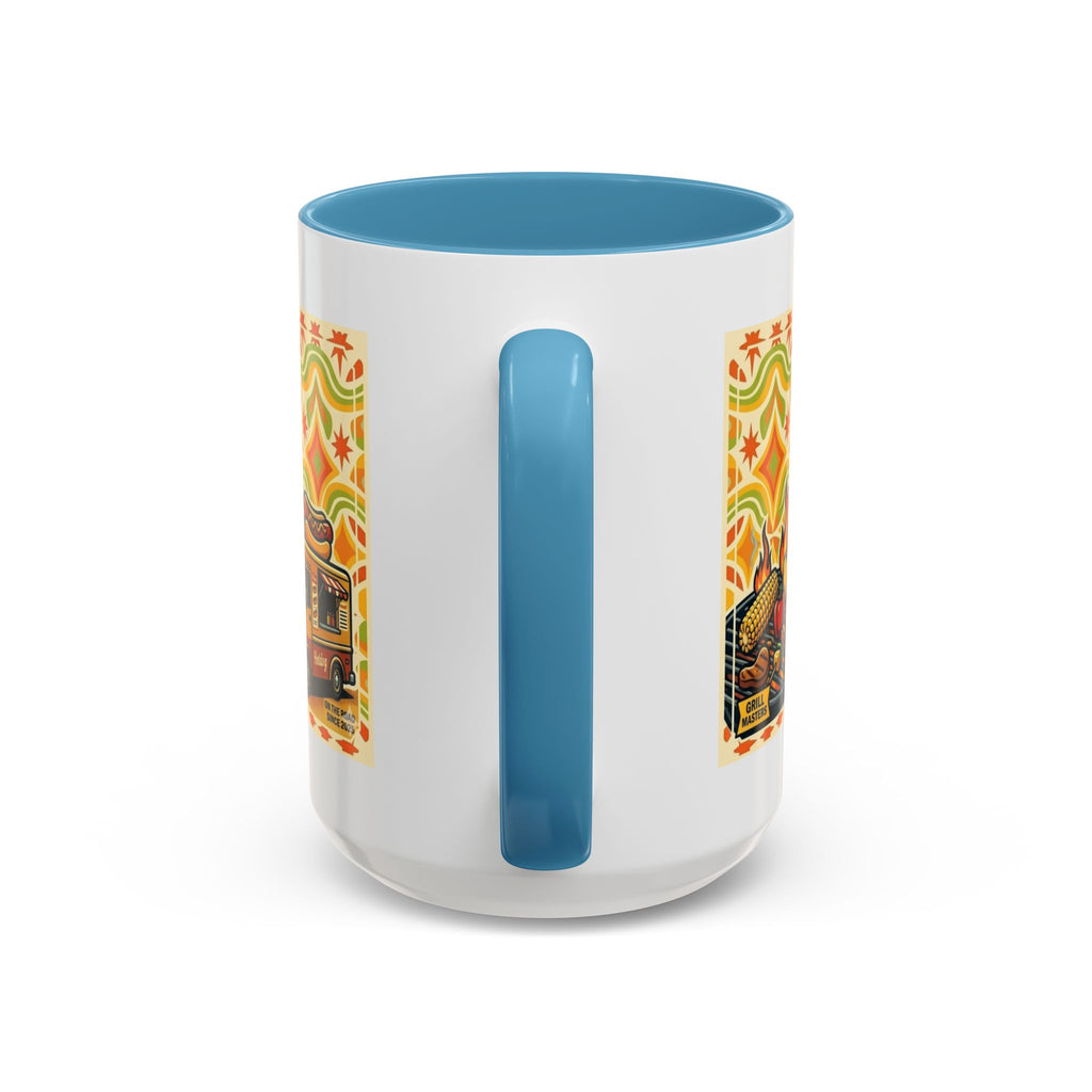 Retron Hot Dog Food Truck Accent Coffee Mug — "Rollin Dog" Retro Summer BBQ Mug (11/15oz)