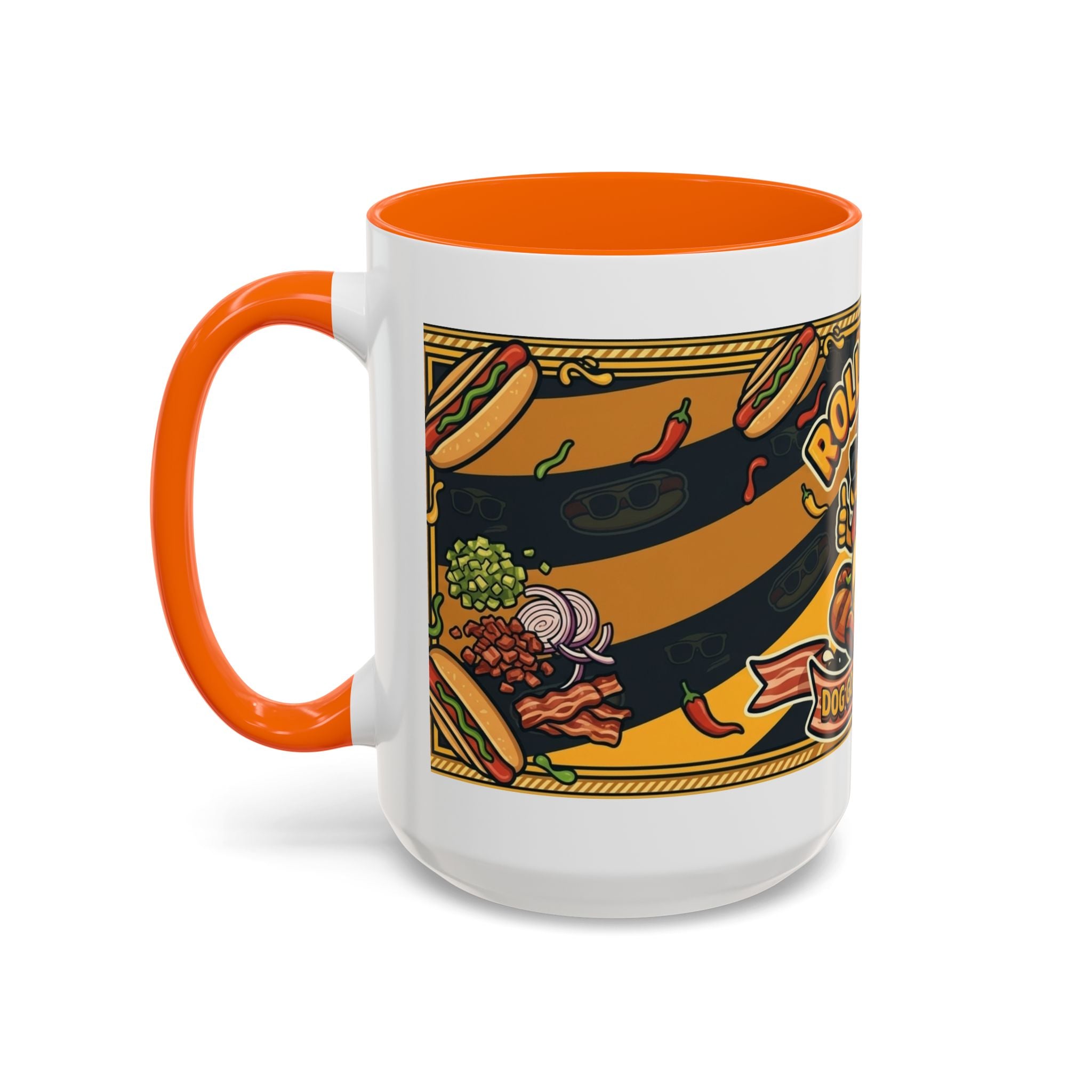 Rollin Dog Hot Dog Mug — Retro 'Dog Gone Delicious' Coffee Cup (11/15oz)