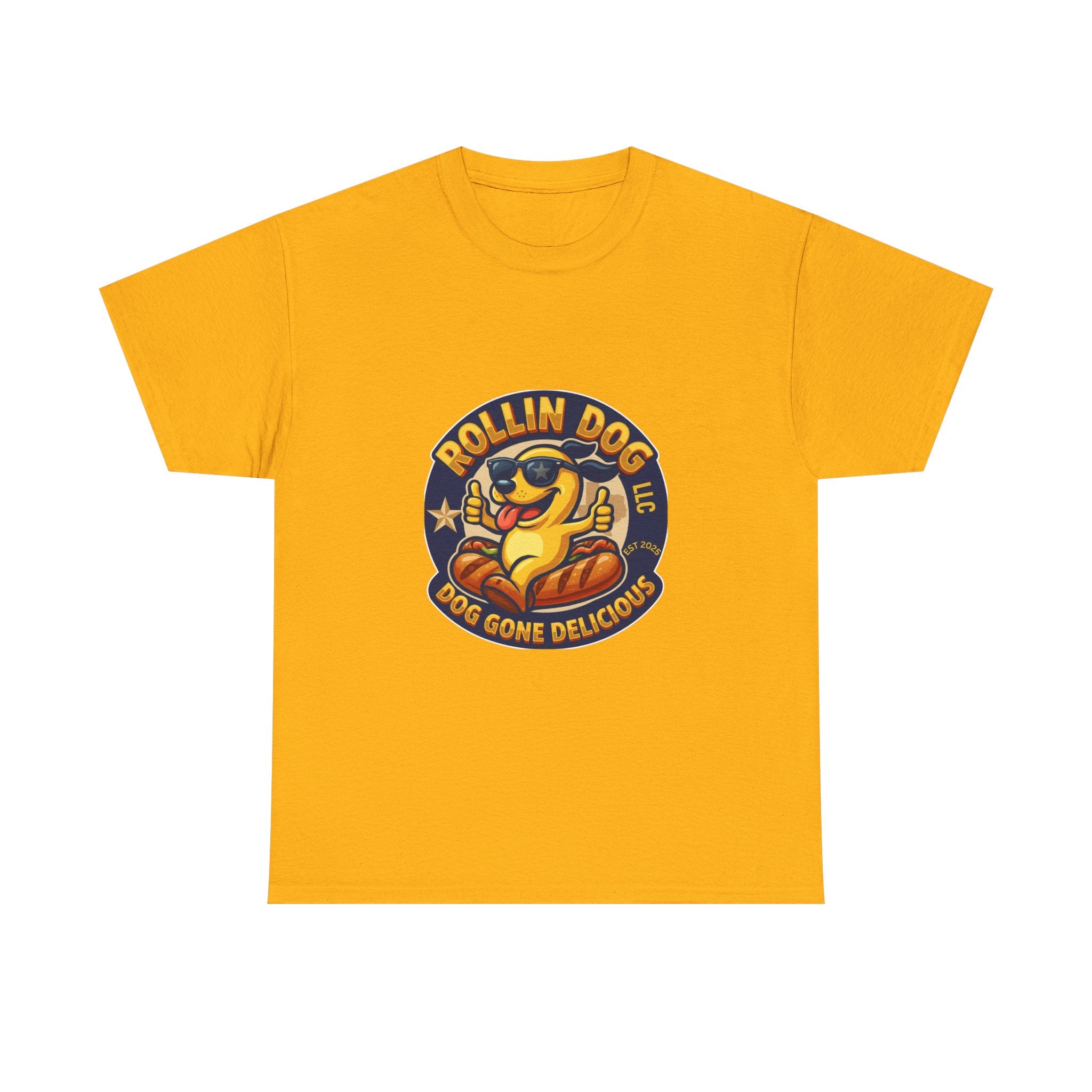 T-Shirt — "Texas Rollin Dog" Retro Hot Dog Mascot Tee