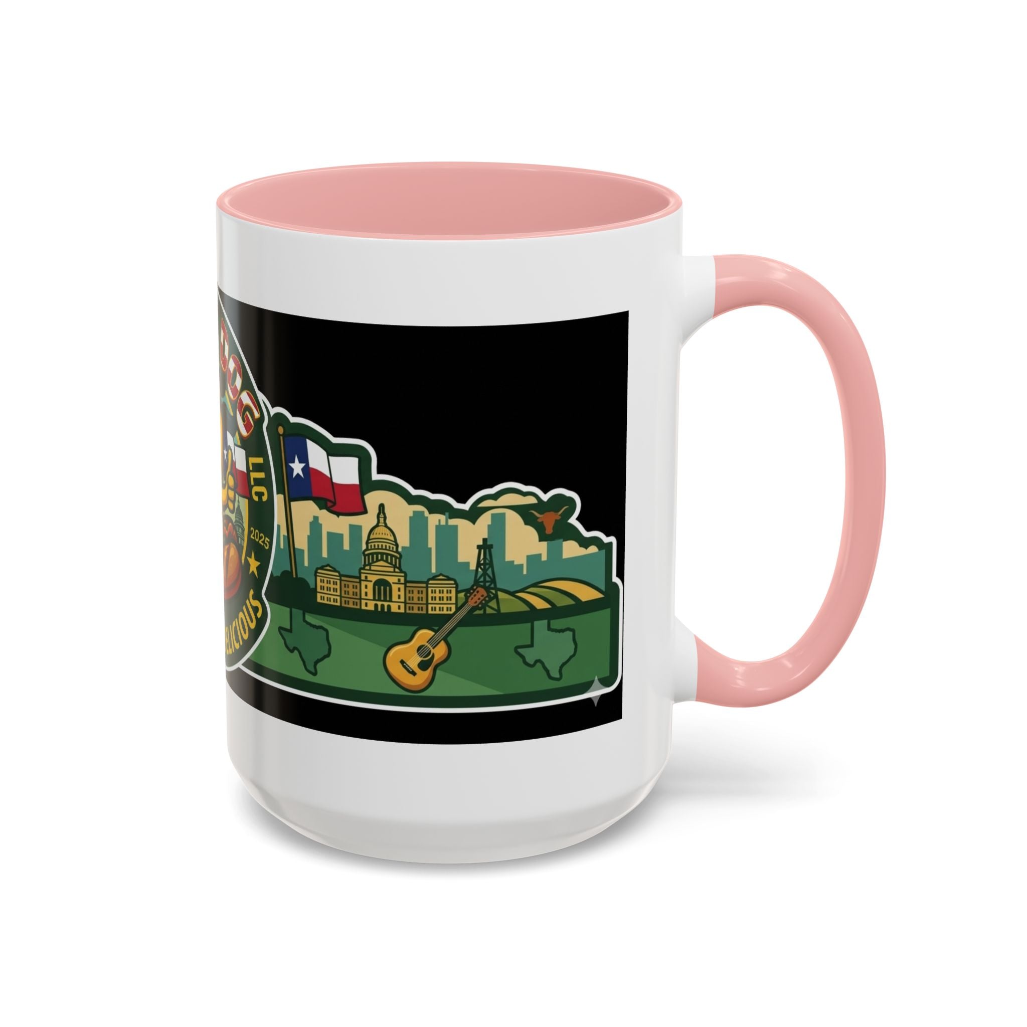 San Antonio Rollin Dog Coffee Mug — Fun Hot Dog Logo Accent Mug (11/15oz)