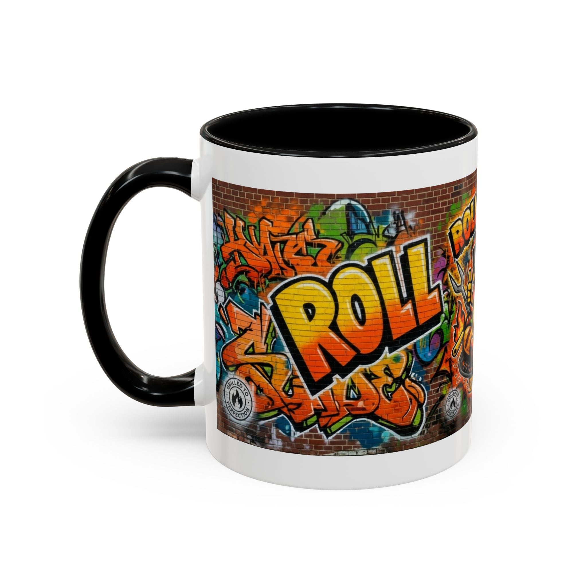 Rollin' Dog Graffiti Coffee Mug — Fun Hot Dog Street Art Accent Mug (11/15oz)