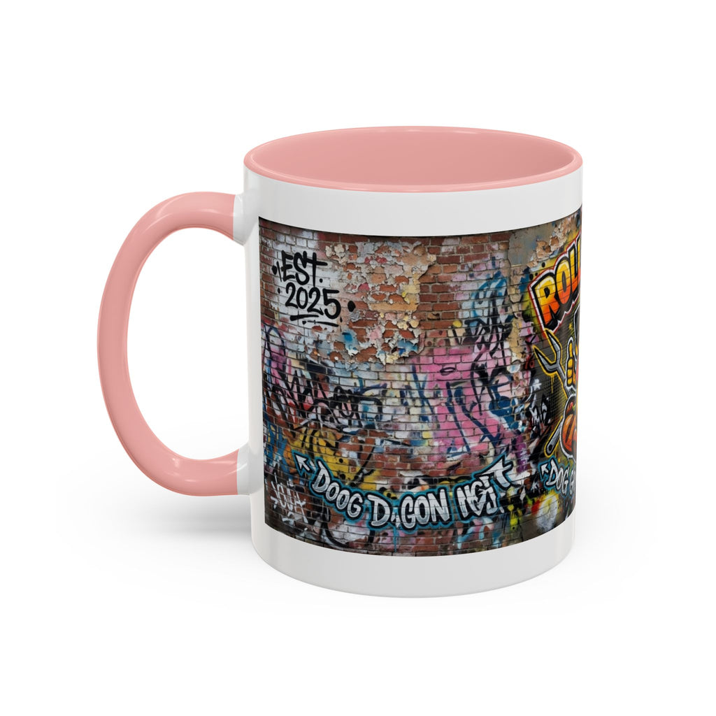 Rollin' Dog Graffiti Coffee Mug – "Dog Gone Delicious" Accent Mug