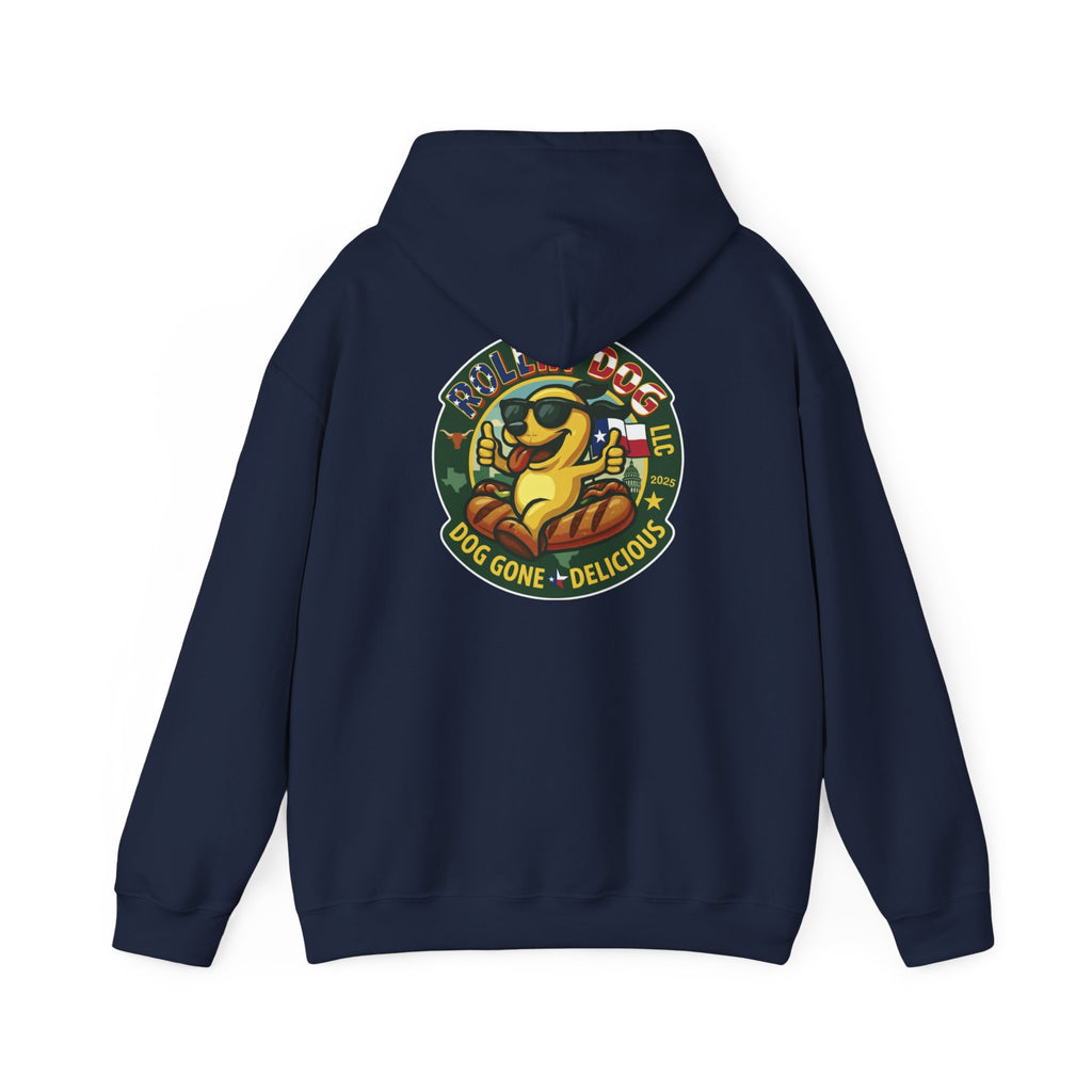 Hoodie - Retro 'Dog Gone Delicious' Hot Dog Mascot Pullover