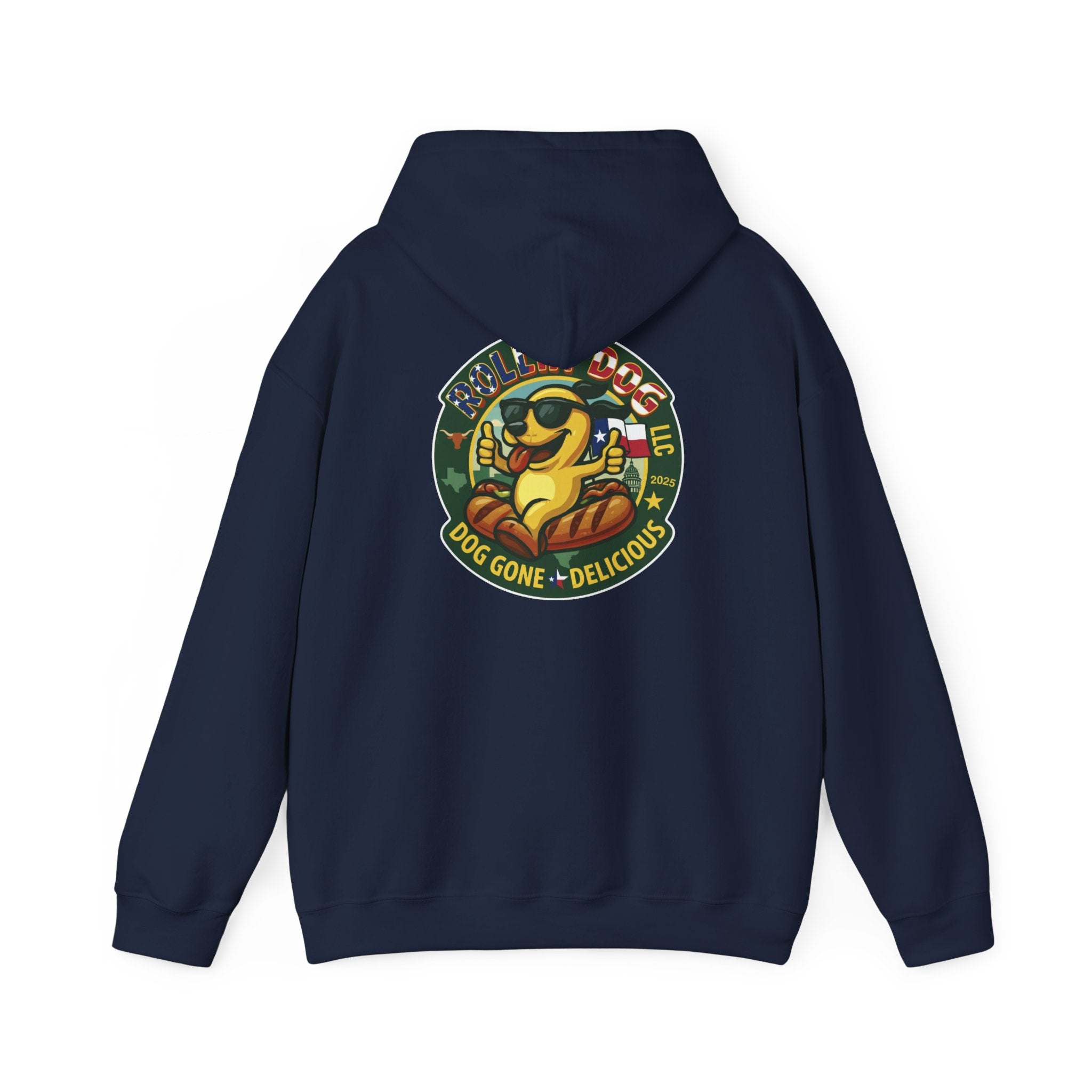 Hoodie - Retro 'Dog Gone Delicious' Hot Dog Mascot Pullover
