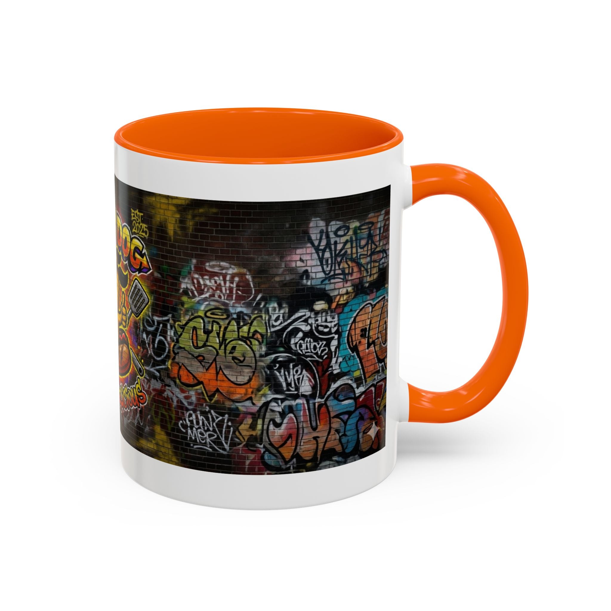 Rollin Dog Hot Dog Mug — Graffiti Skate Vibe Coffee Cup (11/15oz)