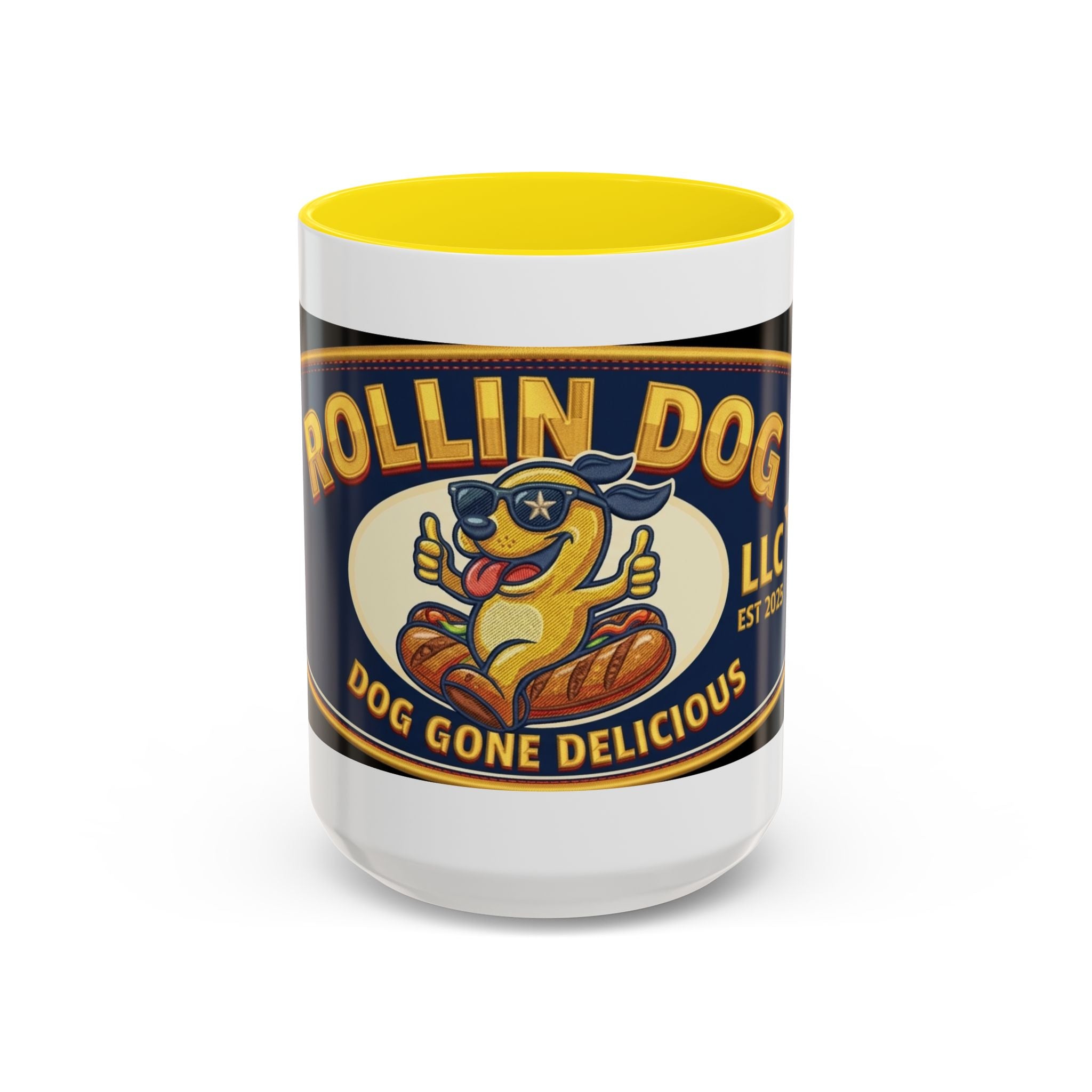 Texas Rollin Dog Coffee Mug - 'Dog Gone Delicious' Novelty Accent Mug (11/15oz)