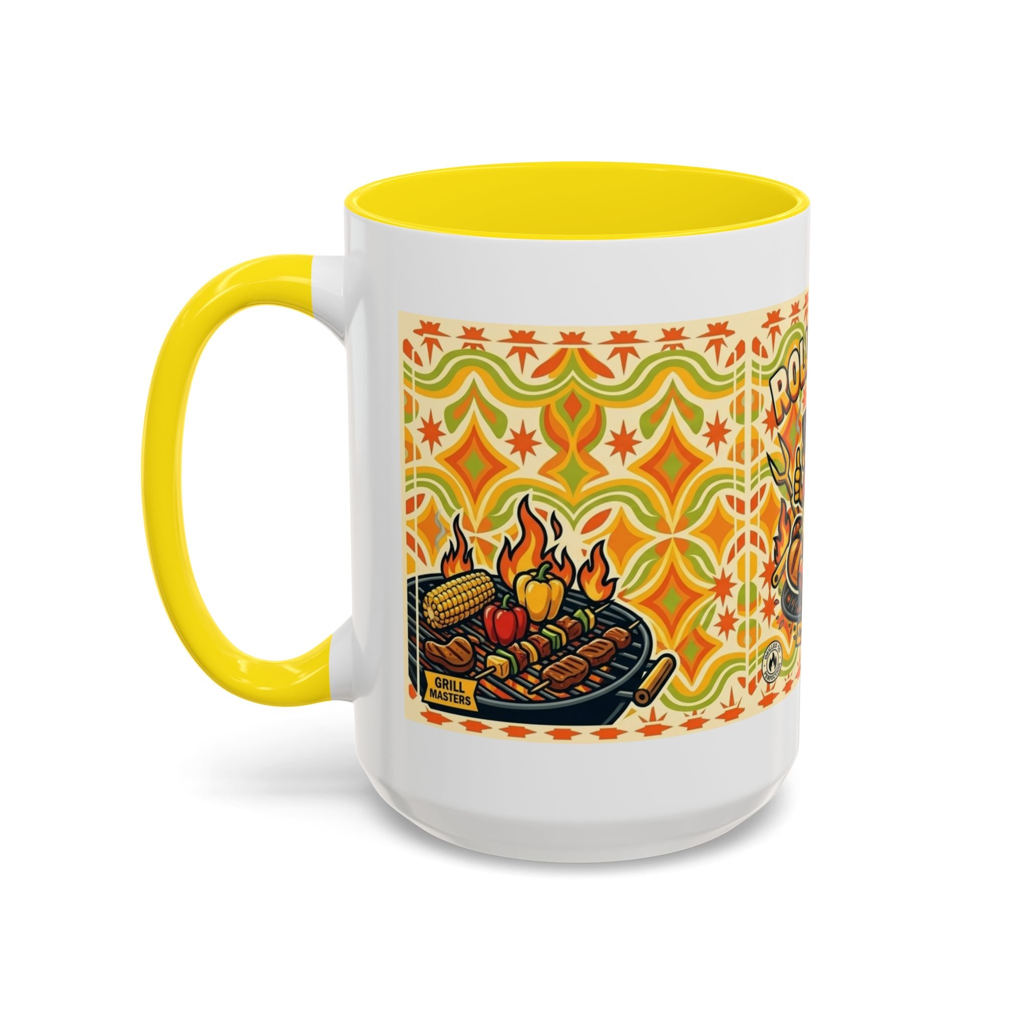 Retron Hot Dog Food Truck Accent Coffee Mug — "Rollin Dog" Retro Summer BBQ Mug (11/15oz)