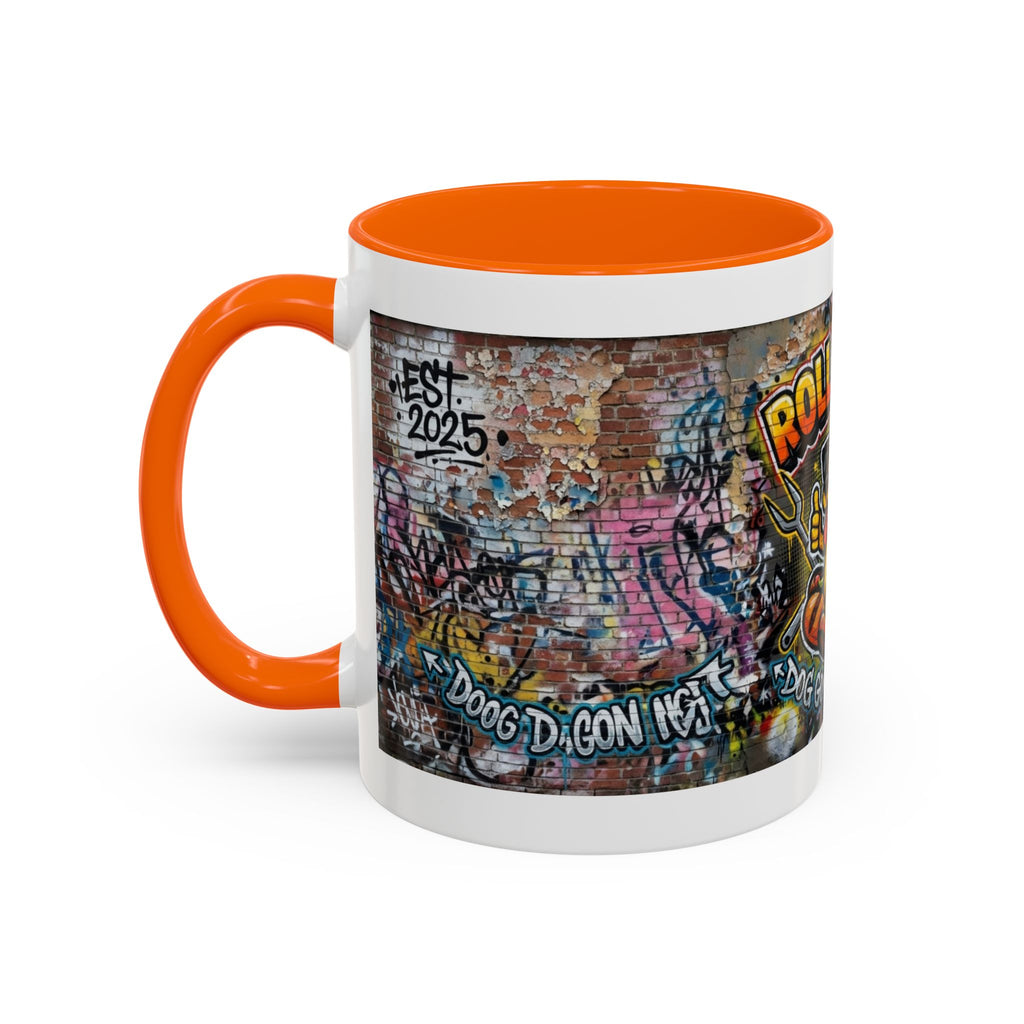 Rollin' Dog Graffiti Coffee Mug – "Dog Gone Delicious" Accent Mug