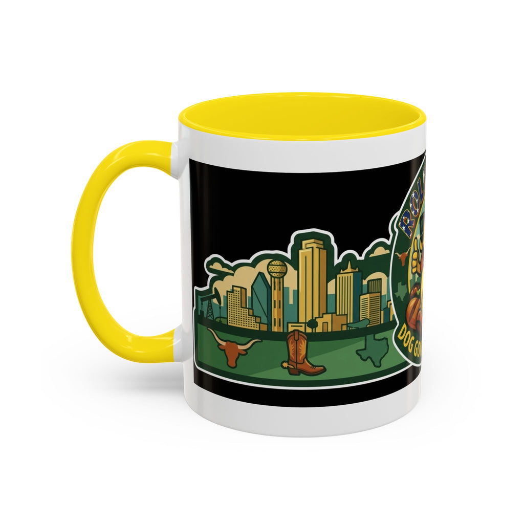 San Antonio Rollin Dog Coffee Mug — Fun Hot Dog Logo Accent Mug (11/15oz)