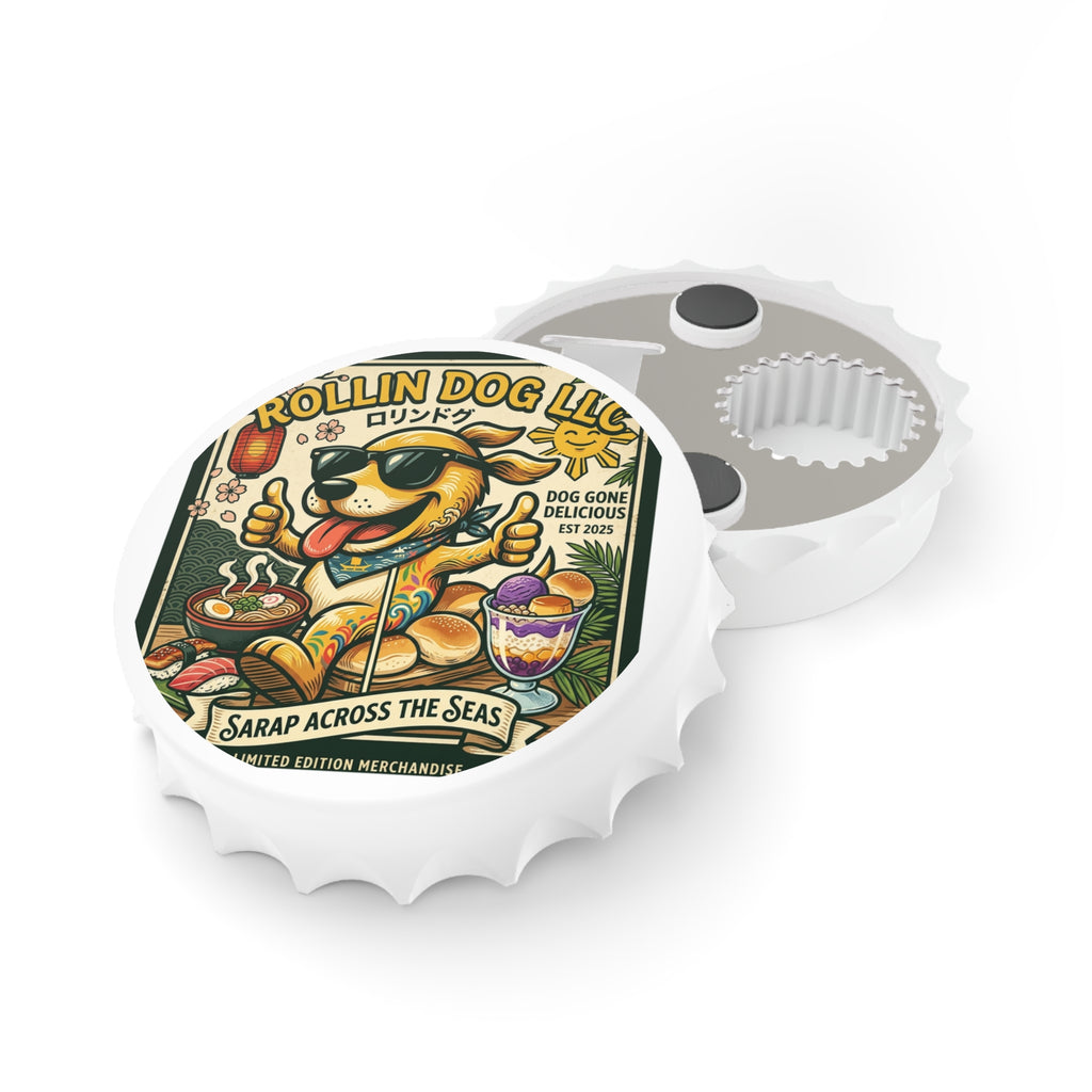Bottle Opener — Retro Tropical Dog Design 'Rollin Dog LLC'