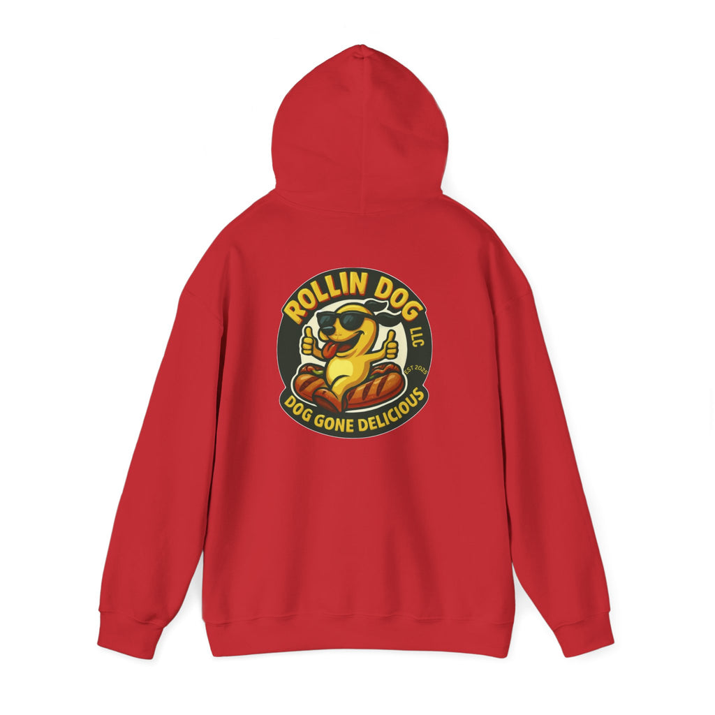 Original Dog Logo Hoodie — 'Rollin Dog LLC: Dog Gone Delicious' Graphic Pullover