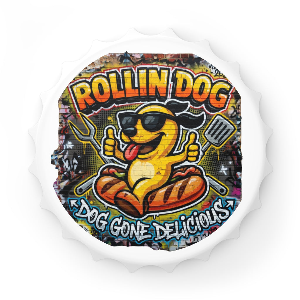 Rollin Dog Bottle Opener — 'Dog Gone Delicious' Novelty Beer Cap Opener